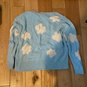 Loft Blue Clouds Sweater size small